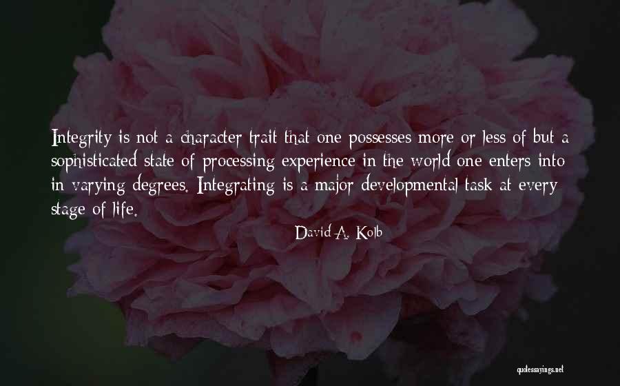 Character Less Quotes By David A. Kolb