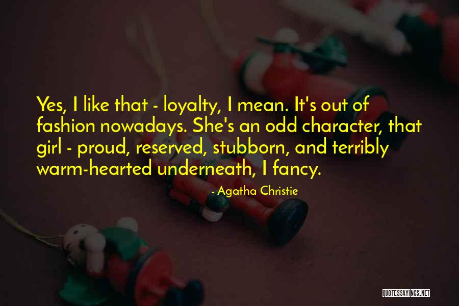 Character Of Girl Quotes By Agatha Christie