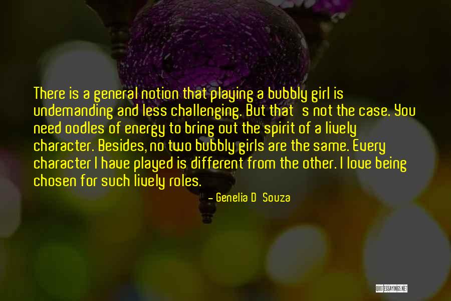 Character Of Girl Quotes By Genelia D'Souza