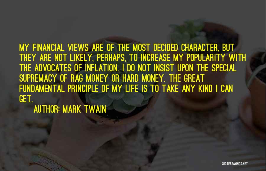 Character Over Money Quotes By Mark Twain