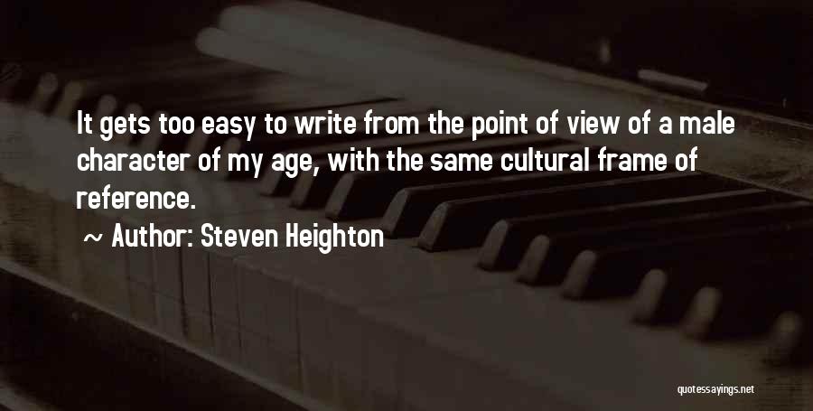 Character Reference Quotes By Steven Heighton