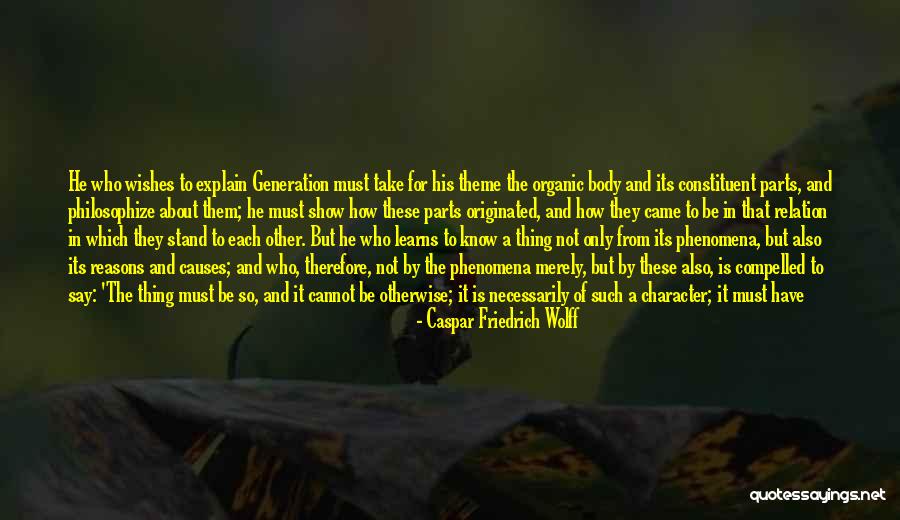 Character Theory Quotes By Caspar Friedrich Wolff Character Theory Quotes By Caspar Friedrich Wolff