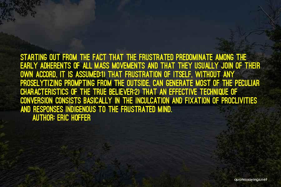 Characteristics Quotes By Eric Hoffer