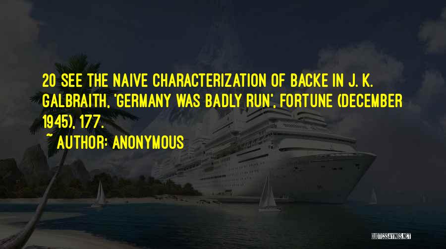 Characterization Quotes By Anonymous