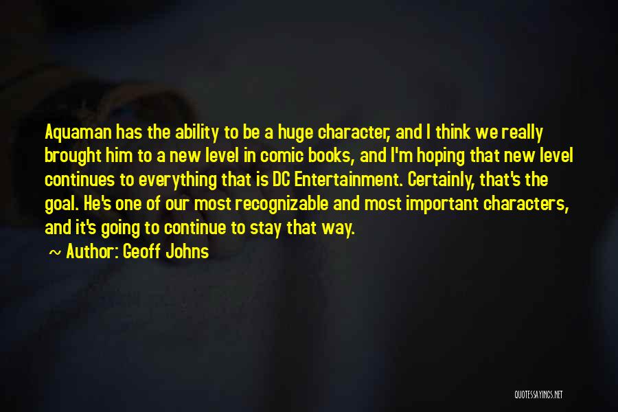 Characters In Books Quotes By Geoff Johns