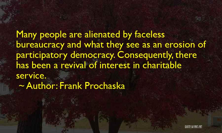 Charitable Service Quotes By Frank Prochaska