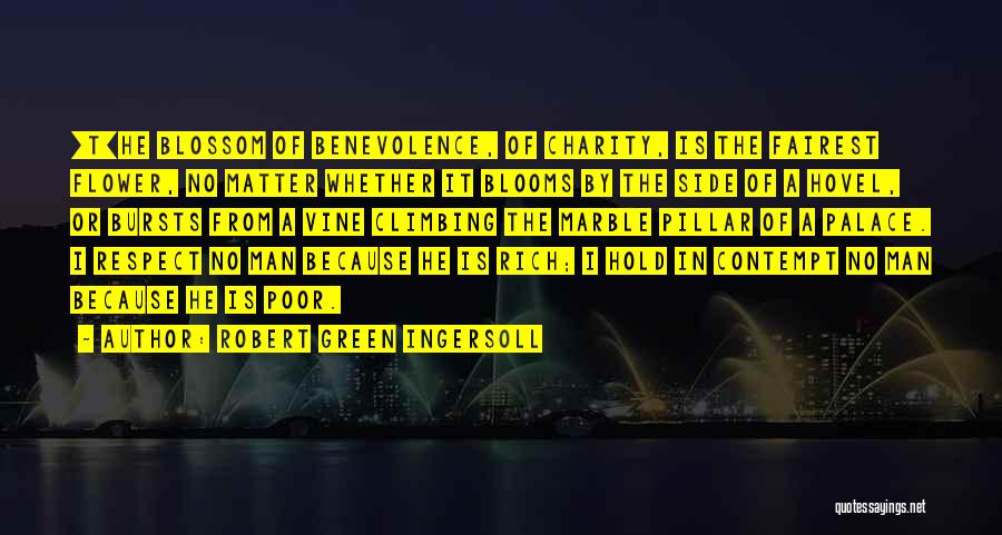 Charity And Benevolence Quotes By Robert Green Ingersoll
