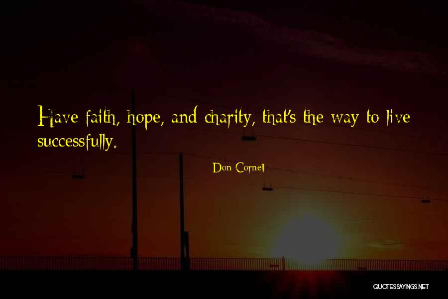Charity Inspirational Quotes By Don Cornell