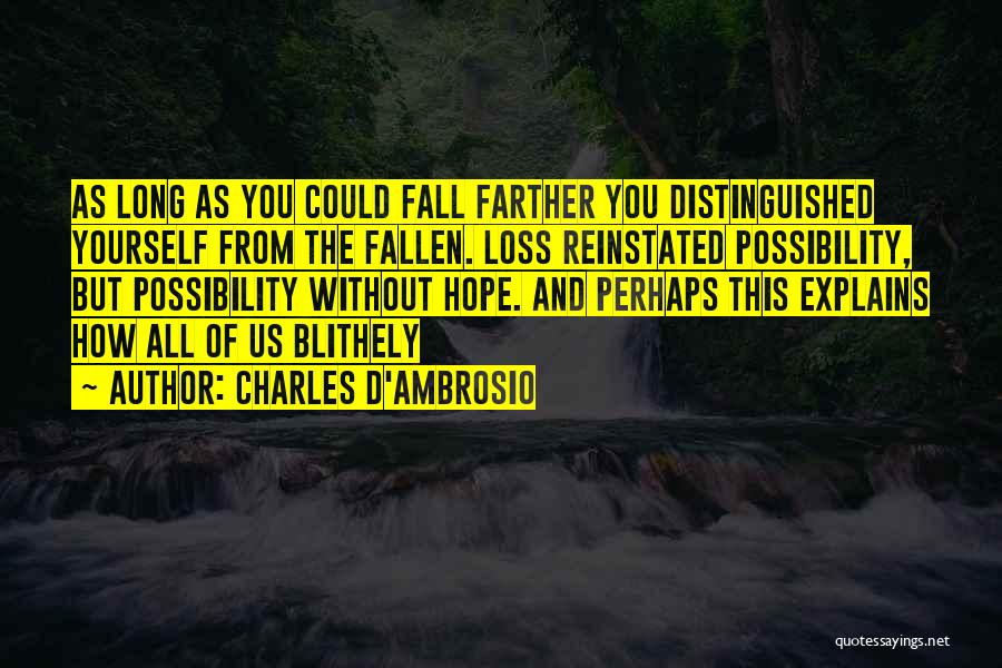 Charles D'Ambrosio Quotes 88988