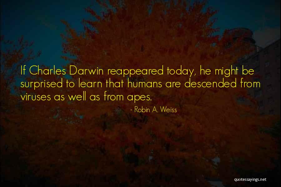 Charles Darwin Biology Quotes By Robin A. Weiss