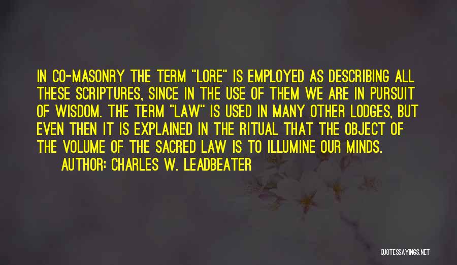 Charles W. Leadbeater Quotes 1537940