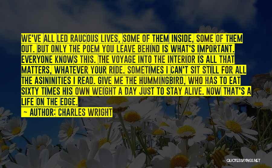 Charles Wright Quotes 634848