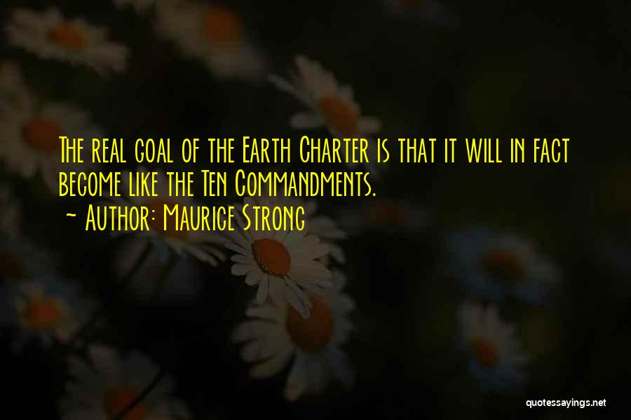 Charter Quotes By Maurice Strong
