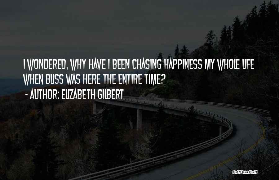 Chasing Happiness Quotes By Elizabeth Gilbert
