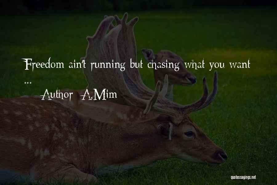Chasing What You Want Quotes By A.Mim