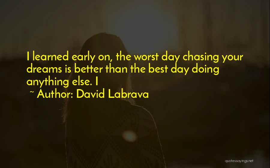 Chasing Your Dreams Quotes By David Labrava