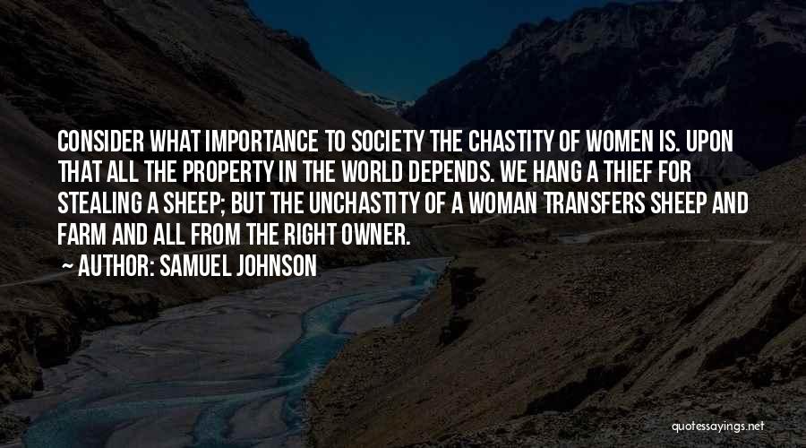 Chastity Quotes By Samuel Johnson
