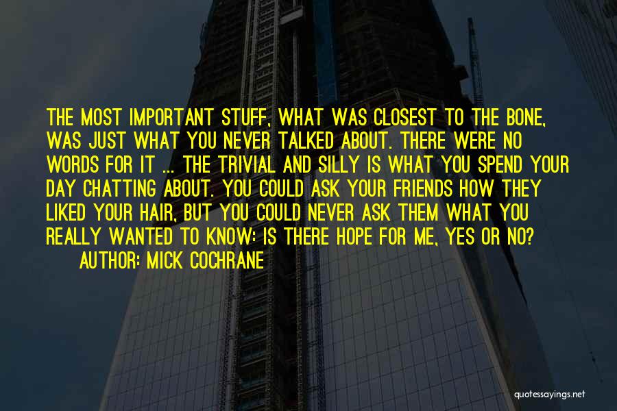 Chatting With Friends Quotes By Mick Cochrane