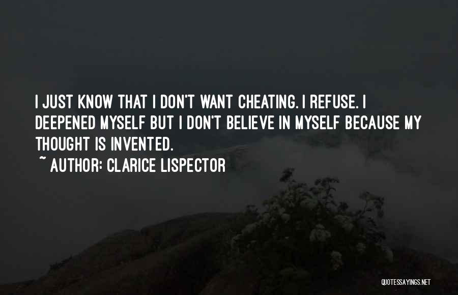 Cheating In Life Quotes By Clarice Lispector