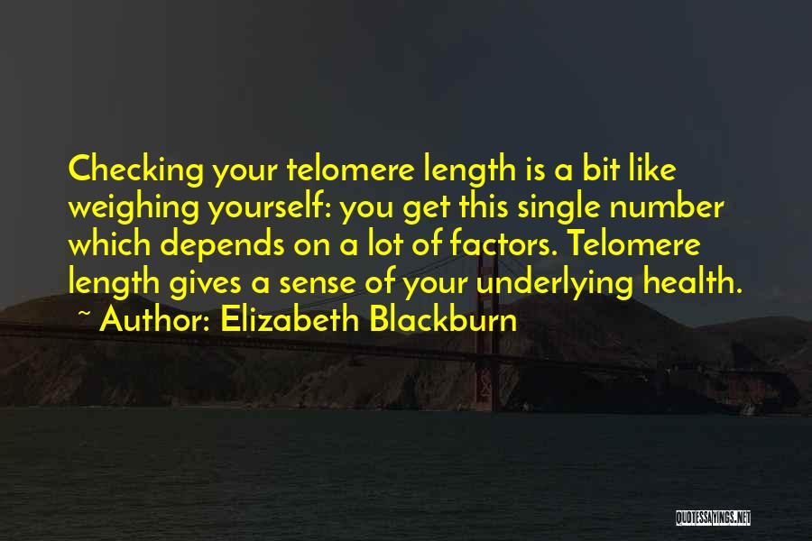 Checking Yourself Quotes By Elizabeth Blackburn