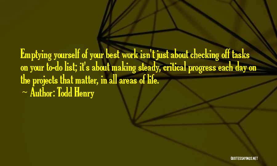 Checking Yourself Quotes By Todd Henry