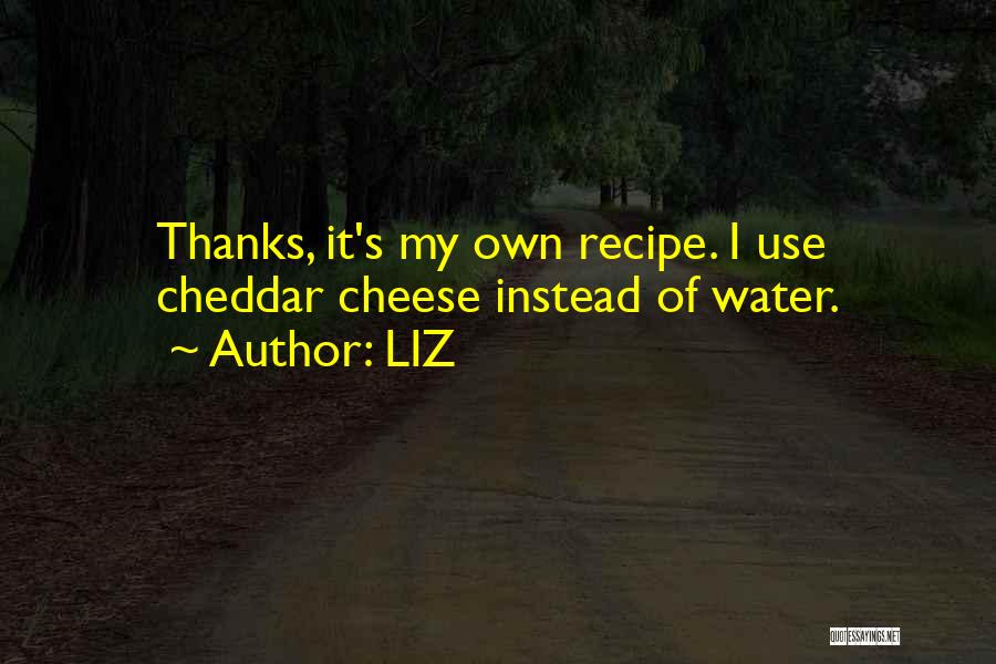 Cheddar Cheese Quotes By LIZ