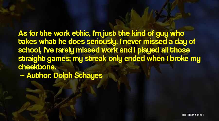 Cheekbone Quotes By Dolph Schayes