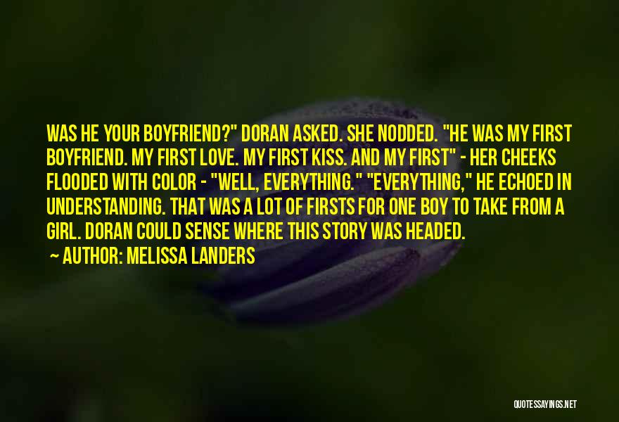 Cheeks Kiss Quotes By Melissa Landers