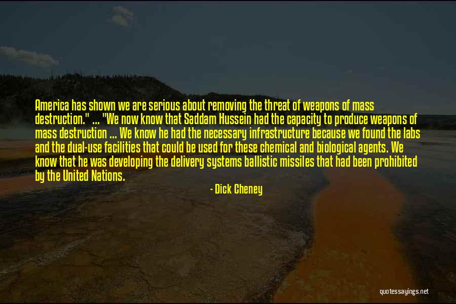 Chemical And Biological Weapons Quotes By Dick Cheney Chemical And Biological Weapons Quotes By Dick Cheney