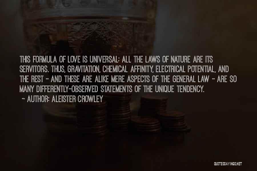 Chemical Formula Quotes By Aleister Crowley