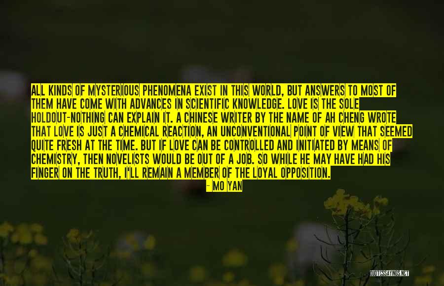 Chemical Reaction Quotes By Mo Yan Chemical Reaction Quotes By Mo Yan