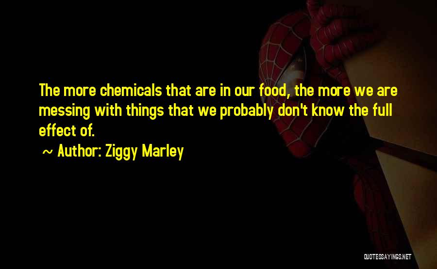 Chemicals In Food Quotes By Ziggy Marley