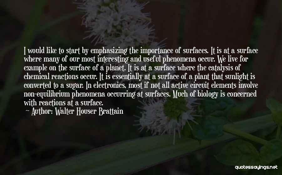 Chemistry Elements Quotes By Walter Houser Brattain