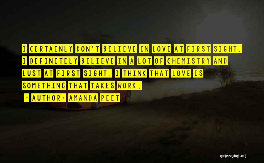 Chemistry Love Quotes By Amanda Peet