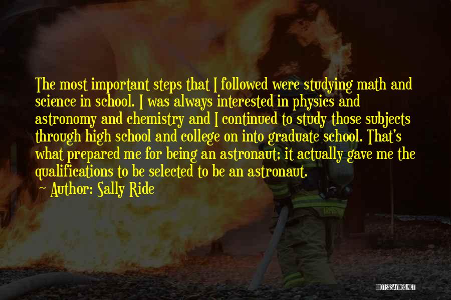 Chemistry Subjects Quotes By Sally Ride