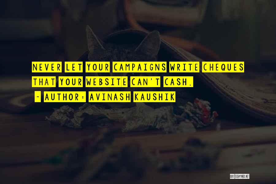 Cheques Quotes By Avinash Kaushik