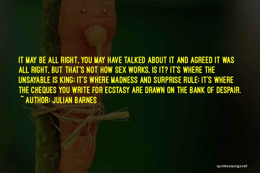 Cheques Quotes By Julian Barnes