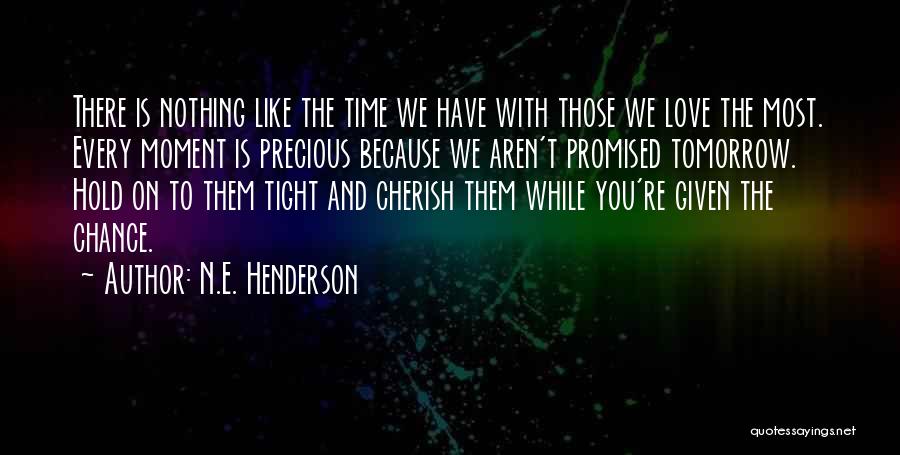 Cherish Every Moment You Have Quotes By N.E. Henderson