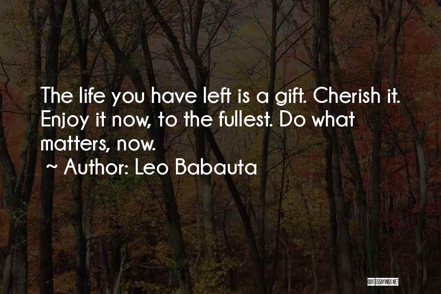 Cherish Life Death Quotes By Leo Babauta