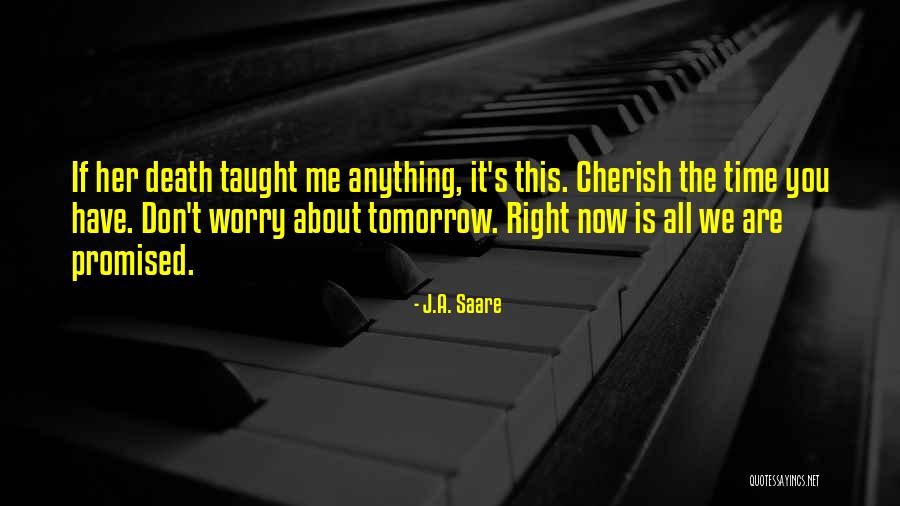 Cherish The Time We Have Quotes By J.A. Saare