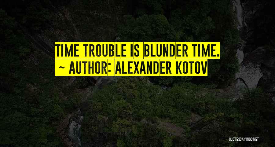 Chess Blunder Quotes By Alexander Kotov