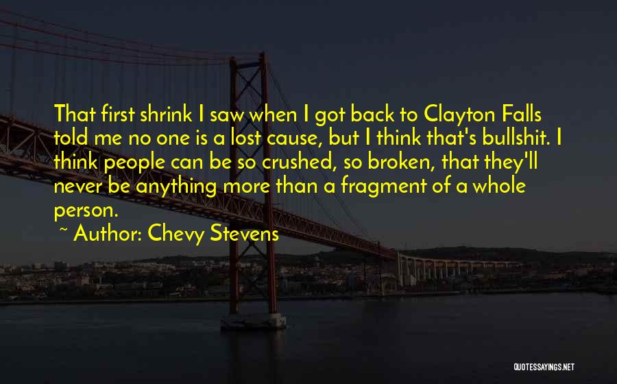 Chevy Quotes By Chevy Stevens