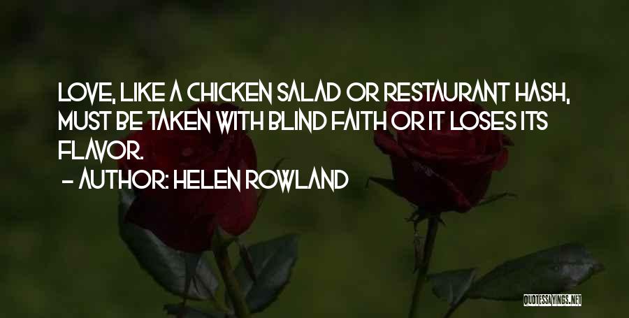 Chicken Salad Quotes By Helen Rowland