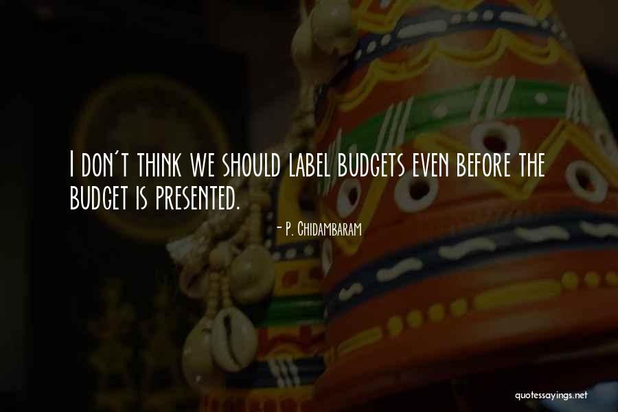 Chidambaram Budget Quotes By P. Chidambaram