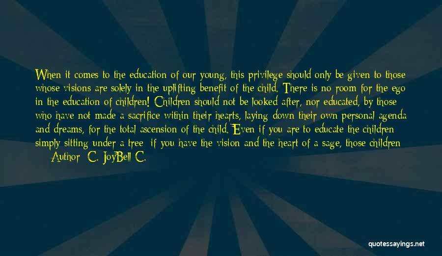 Child And Education Quotes By C. JoyBell C.