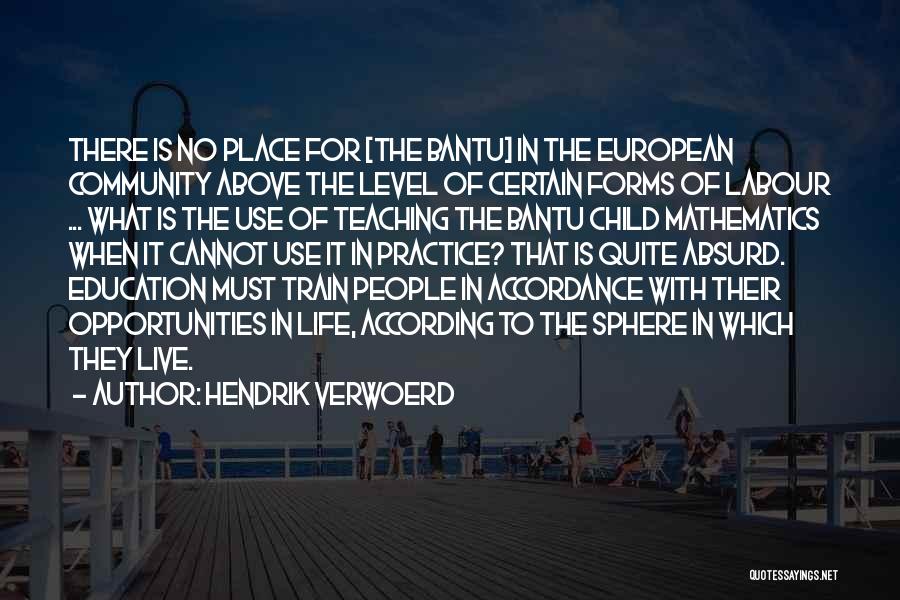 Child Labour Education Quotes By Hendrik Verwoerd