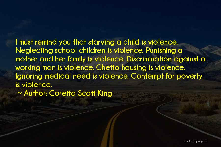 Child Poverty Quotes By Coretta Scott King