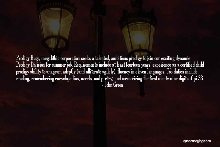 Child Prodigy Quotes By John Green Child Prodigy Quotes By John Green