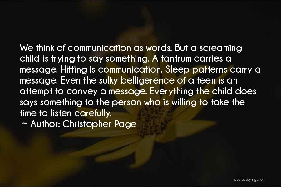 Child Tantrum Quotes By Christopher Page