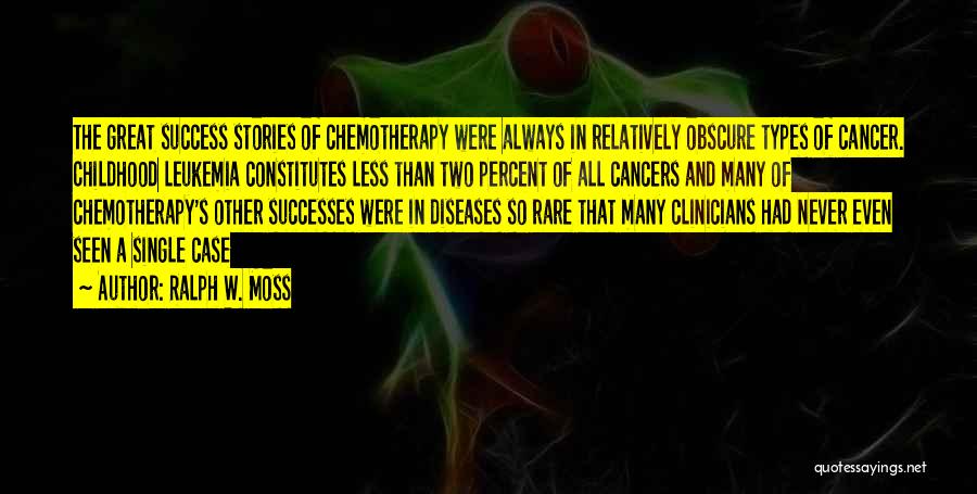 Childhood Cancer Quotes By Ralph W. Moss